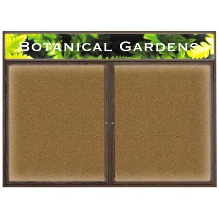 United Visual Products Open Faced Traditional Rounded Corkboard UV641ARC-WHITE-DBURGU